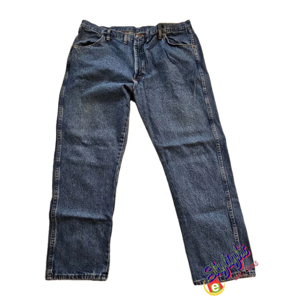 Rustler Mens Blue Regular Fit Straight‎ Leg Denim Jeans Usa Size 44 X 30